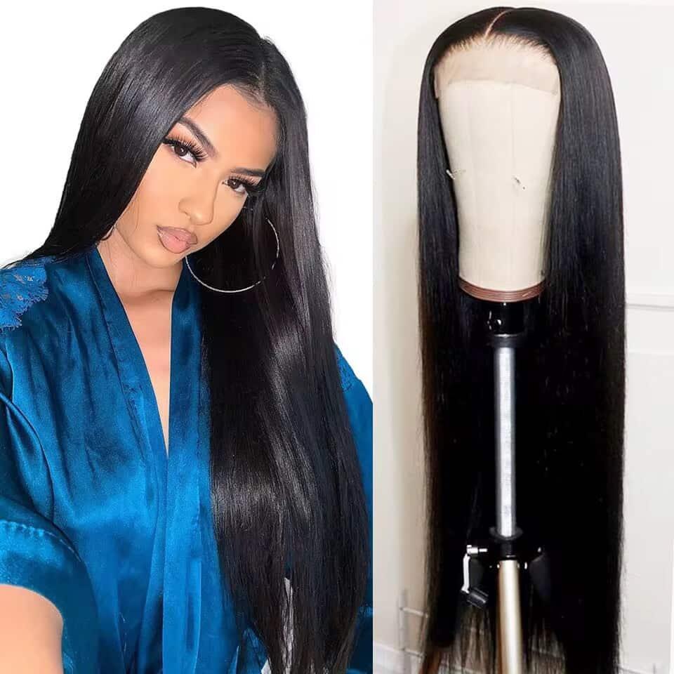 26” Straight Lace Front Wig – 100% Human Hair | Sleek & Smooth