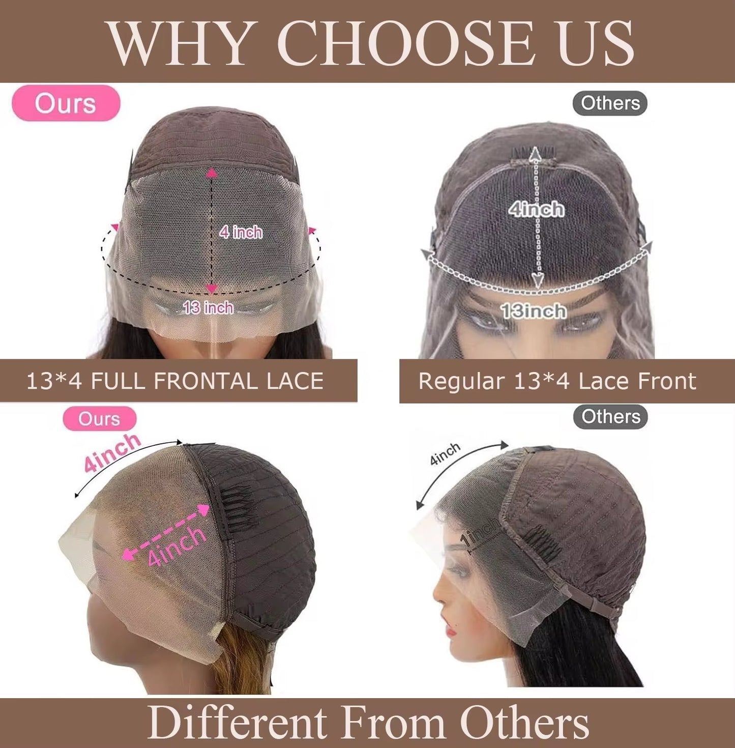 🌊 26” Deep Wave 13x4 Lace Front Wig – Natural Black (1B) | Best Seller