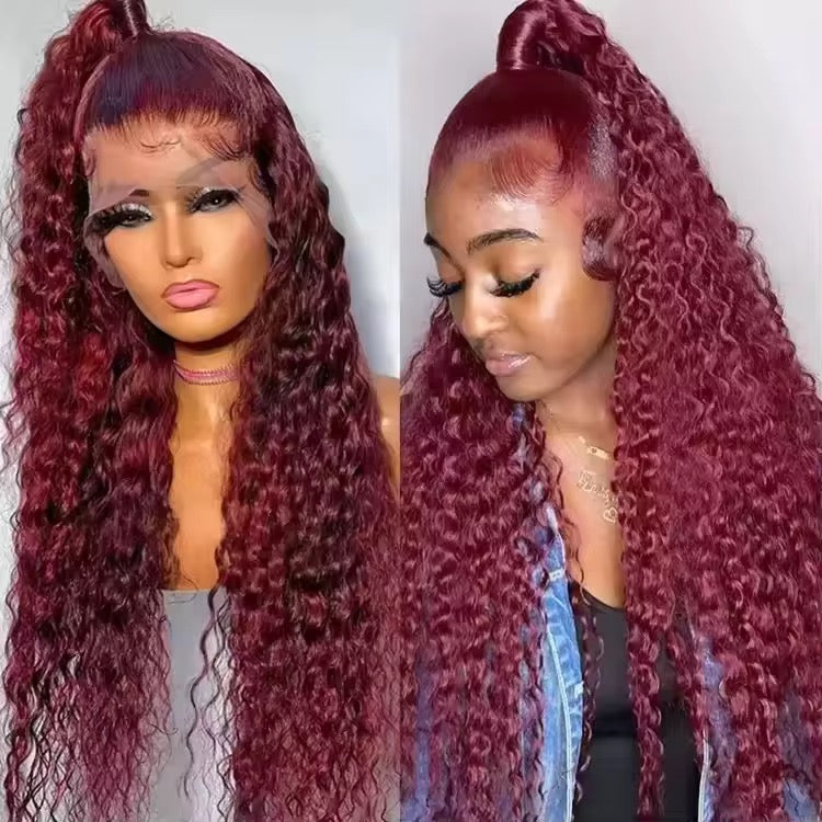 28”inch 99J Burgundy Lace Frontal