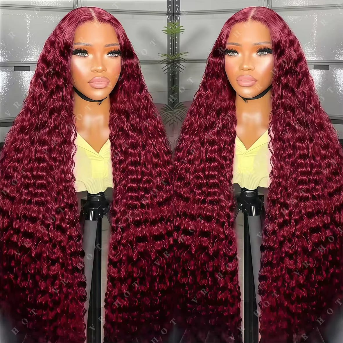 28”inch 99J Burgundy Lace Frontal