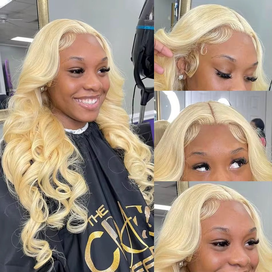 30’ 613 Honey Blonde Lace Frontal Wig Glueless
