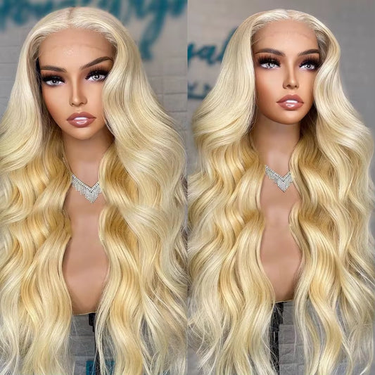 30’ 613 Honey Blonde Lace Frontal Wig Glueless